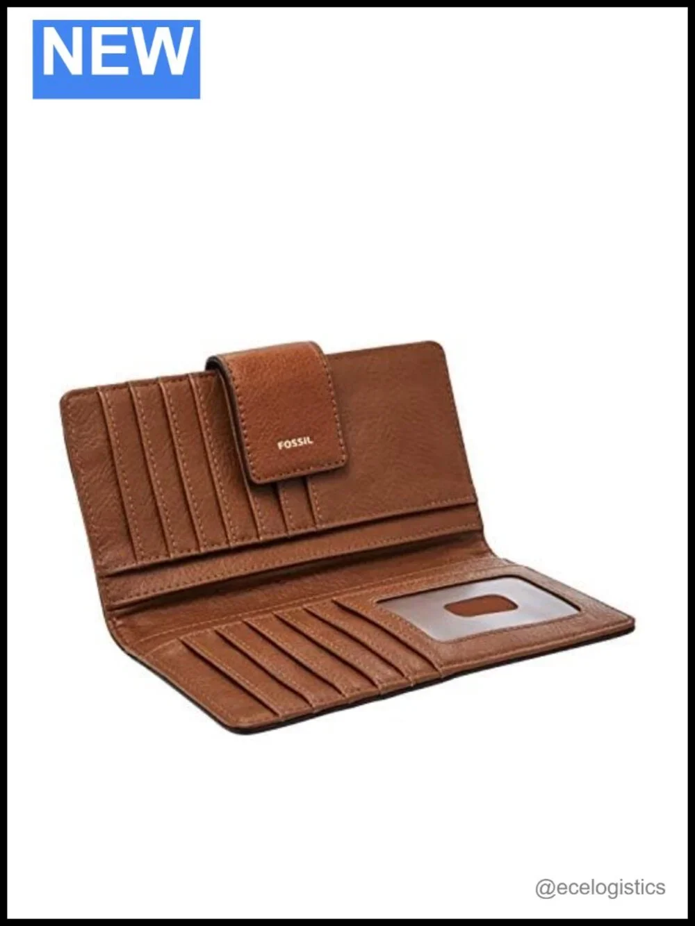 Fossil Women's Logan Leather Wallet RFID Blocking Tab Clutch
